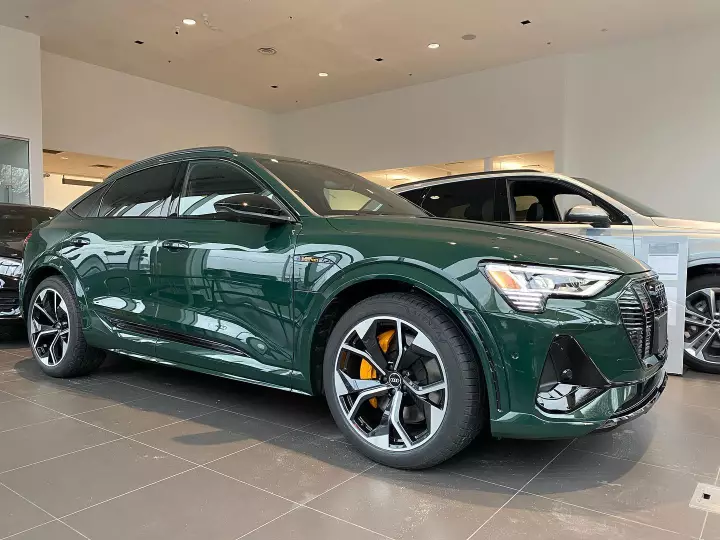 Audi e-tron Sportback painted in Goodwood Green