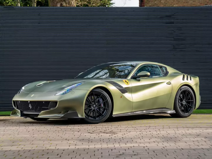 Ferrari F12 TDF painted in Verde Masoni Opaco
