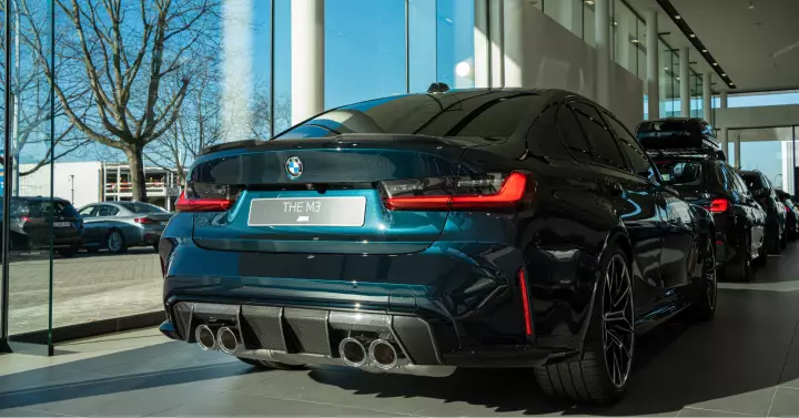 BMW M3 (G80) painted in Malachite Green Dark