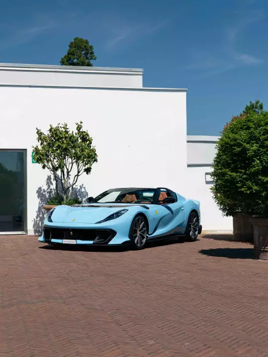 Ferrari 812 Competizione A painted in Azzurro La Plata