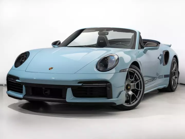 Porsche 911 Turbo S Convertible (992.1) painted in Meissen Blue