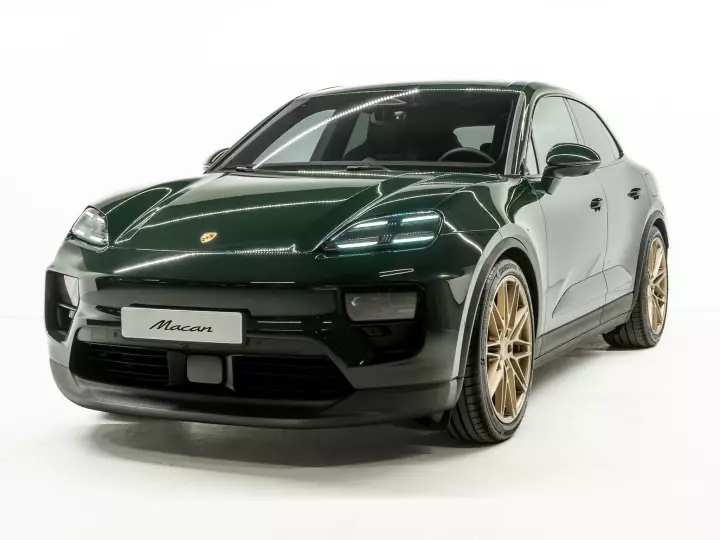 Porsche Macan Electric painted in Barnato Green