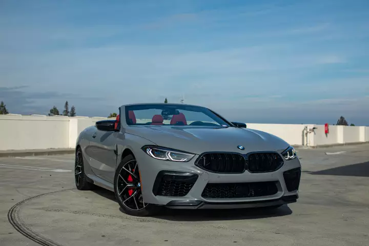 BMW M8 Convertible (F91) painted in Nardo Grey