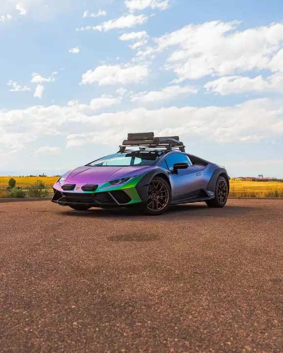 Lamborghini Huracán Sterrato painted in Verde Agave
