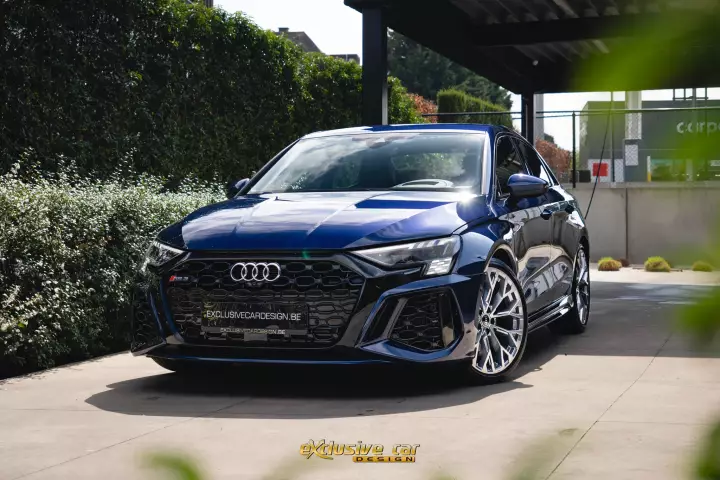 Audi RS3 Sedan (8Y) painted in Firmament Blue