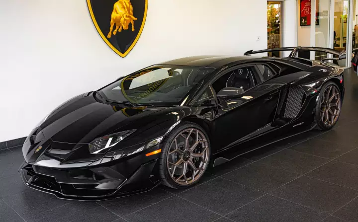 Lamborghini Aventador SVJ (LP770-4) painted in Nero Aldebaran