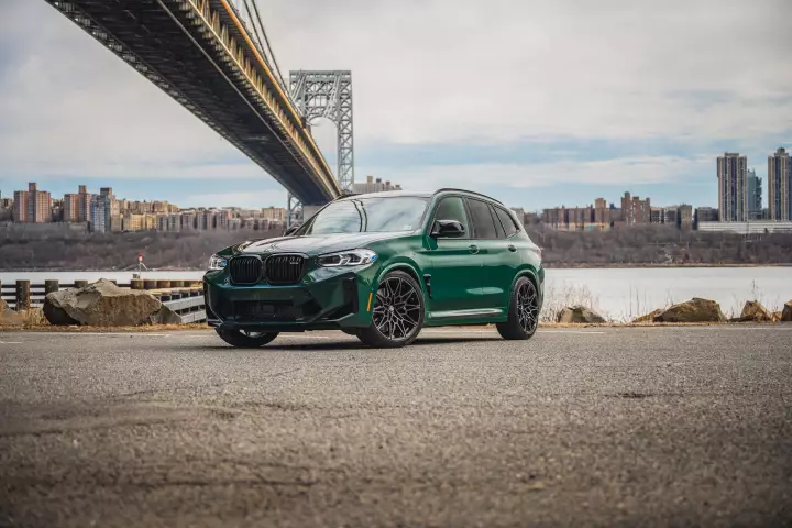 BMW X3 M (F97) painted in British Racing Green