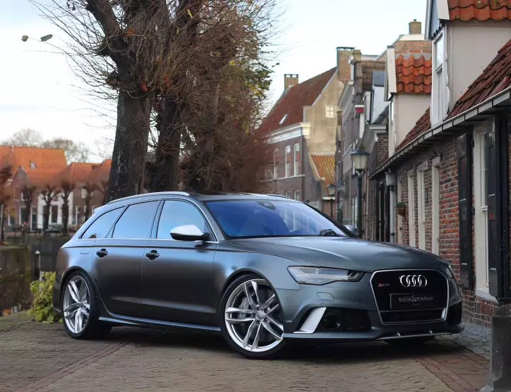 Audi RS6 Avant (C7) painted in Daytona Grey Matte