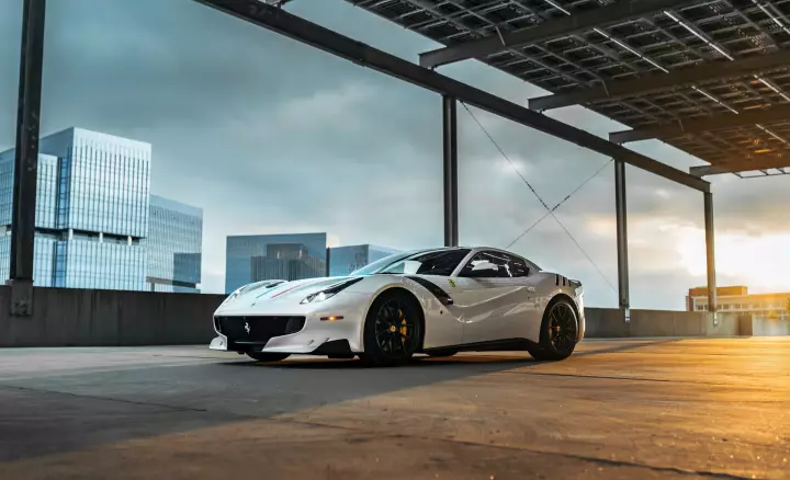 Ferrari F12 TDF painted in Bianco Italia