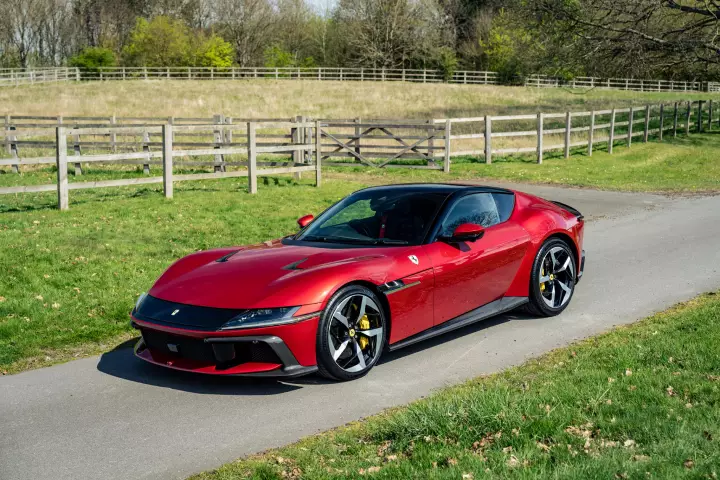 Ferrari 12Cilindri painted in Rosso Imola and Nero DS