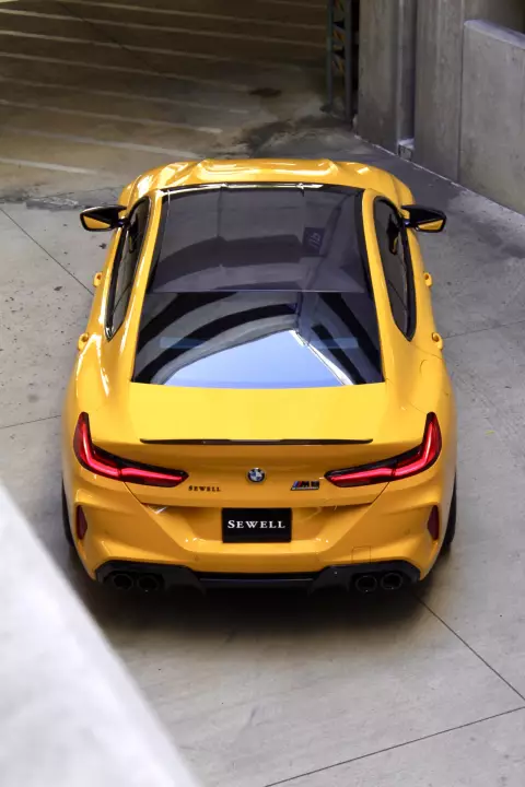 BMW M8 Gran Coupe (F93) painted in Atacama Yellow