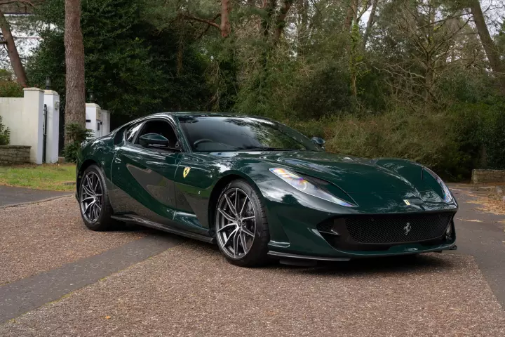 Ferrari 812 Superfast painted in Verde British Racing