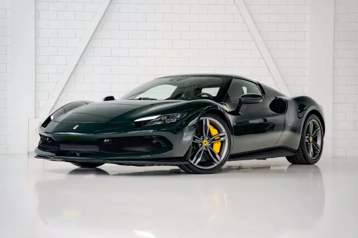 Ferrari 296 GTB painted in Verde British Racing