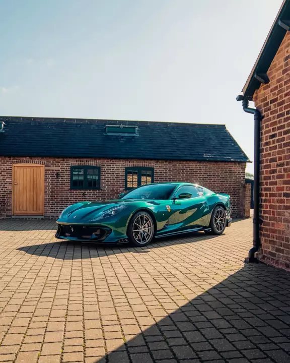 Ferrari 812 Competizione painted in Verde Pino