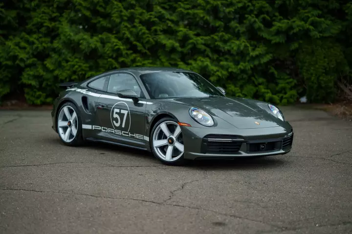 Porsche 911 Turbo 50 Years Edition (992) painted in Aventurine Green Metallic