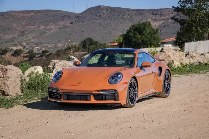 Porsche 911 Turbo S (992.1) painted in Sepia Brown