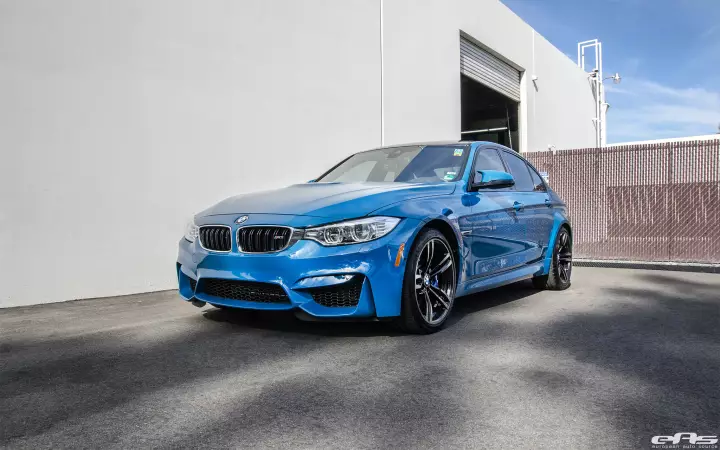 BMW M3 (F80) painted in Laguna Seca Blue