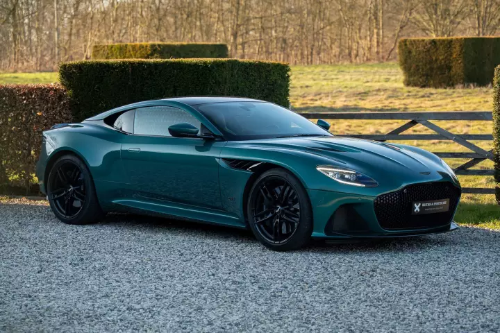 Aston Martin DBS Superleggera painted in Aston Martin Racing Green