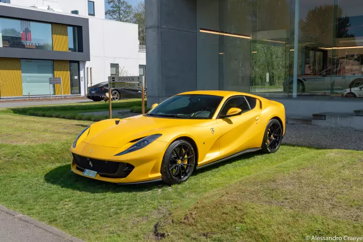 Ferrari 812 Superfast painted in Giallo Triplo Strato