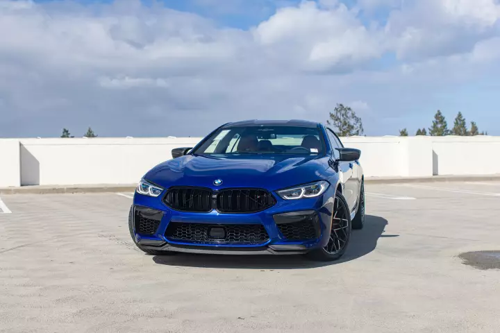 BMW M8 Gran Coupe (F93) painted in Marina Bay Blue