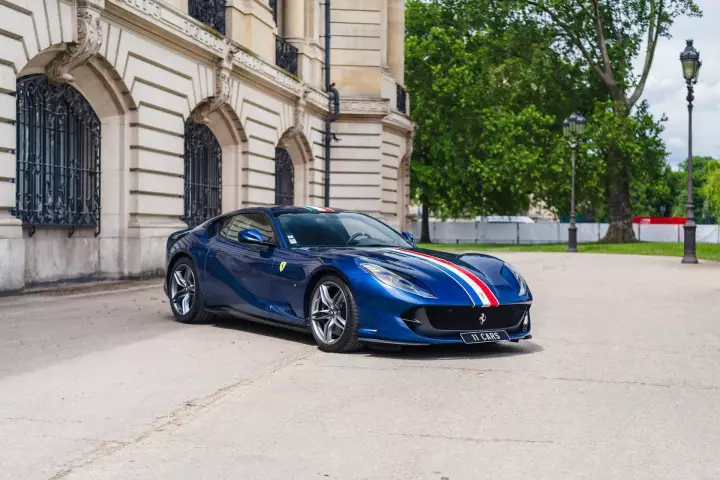 Ferrari 812 Superfast painted in Blu Tour de France