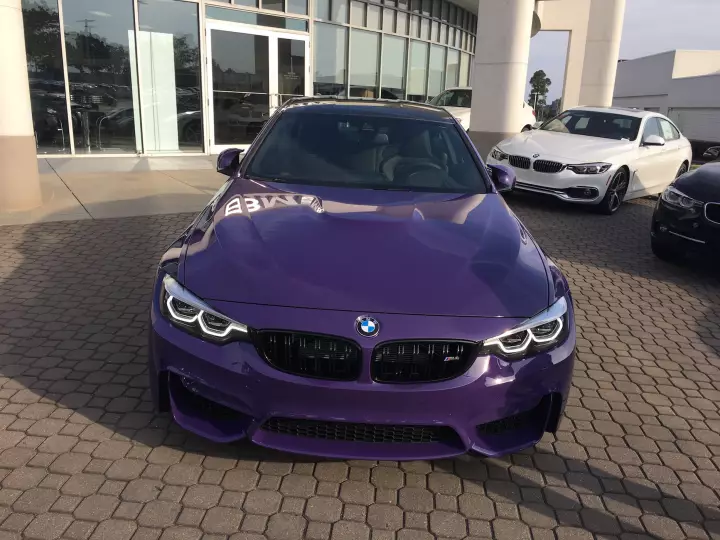 BMW M4 (F82) painted in Ultraviolet