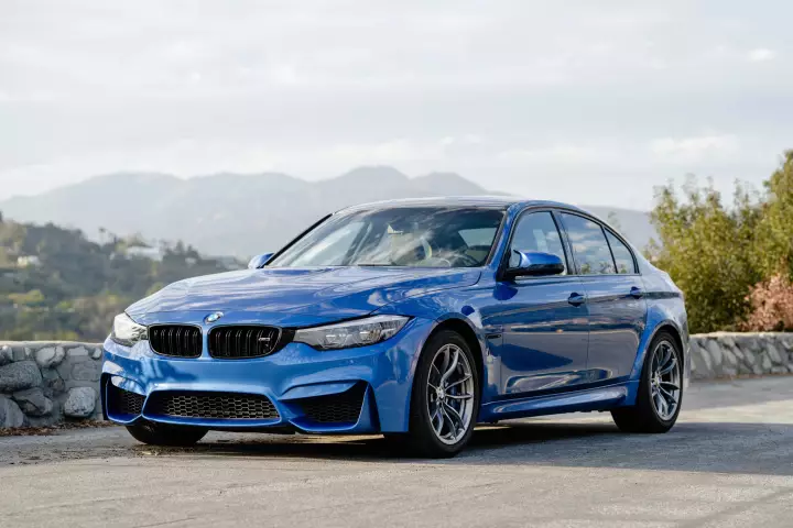 BMW M3 (F80) painted in Estoril Blue II