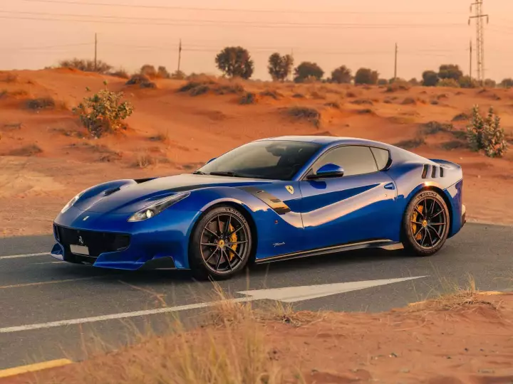 Ferrari F12 TDF painted in Blu Krawczyk