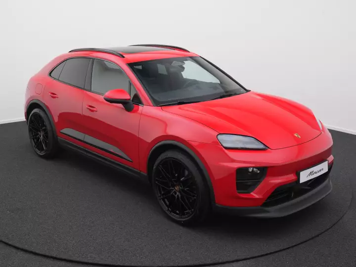 Porsche Macan Electric painted in Racing Red