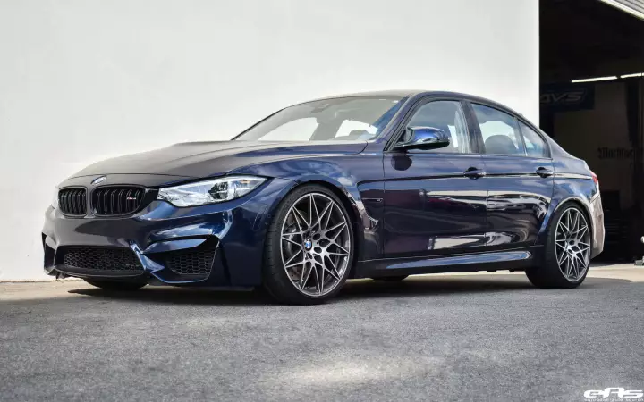 BMW M3 (F80) painted in Tanzanite Blue