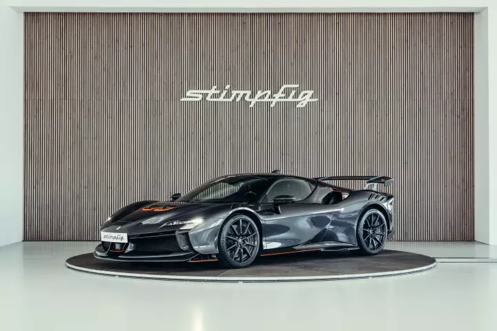 Ferrari SF90 XX Stradale painted in Grigio Eski and Nero DS