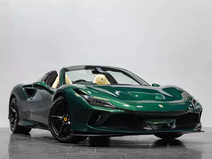 Ferrari F8 Spider painted in Verde Scuro