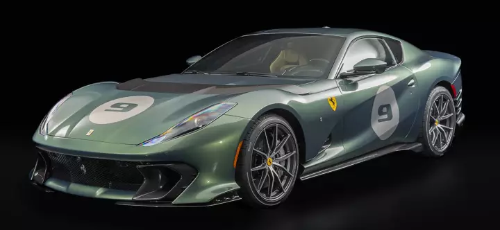 Ferrari 812 Competizione painted in Verde Minerale