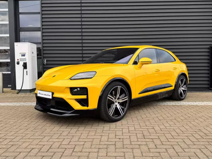 Porsche Macan Electric painted in Speed Yellow