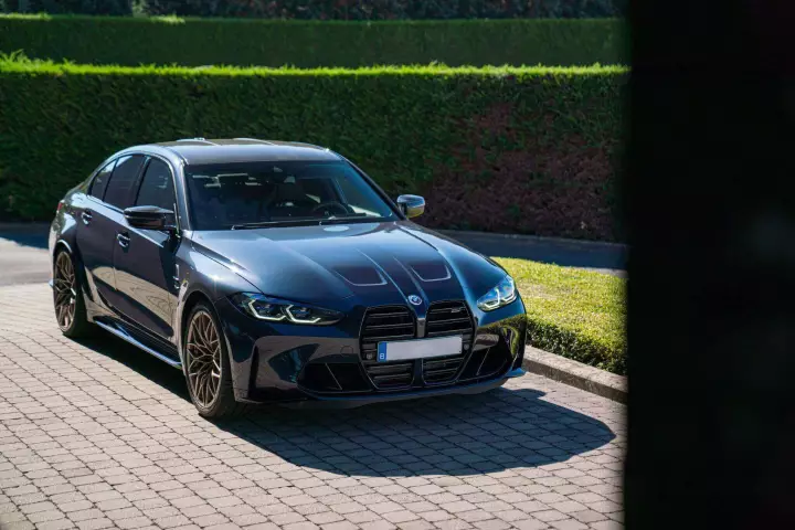 BMW M3 (G80) painted in Macao Blue