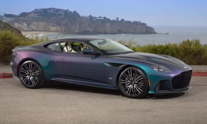 Aston Martin DBS Superleggera painted in Spectral Blue