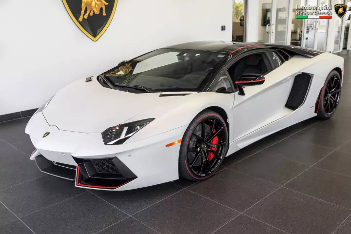 Lamborghini Aventador Pirelli Edition Coupe (LP700-4) painted in Bianco Canopus