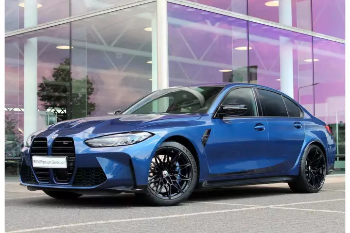 BMW M3 (G80) painted in Le Mans Blue