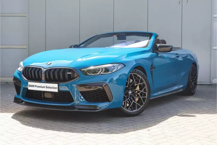 BMW M8 Convertible (F91) painted in Laguna Seca Blue