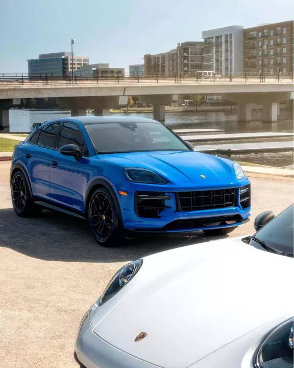 Porsche Cayenne Turbo GT (E3) painted in Nogaro Blue