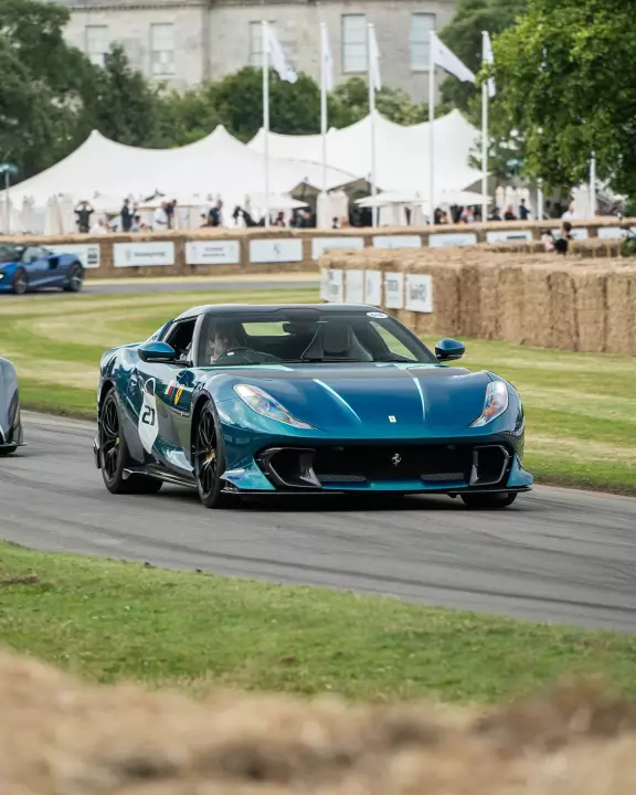 Ferrari 812 Competizione A painted in Blu Capri
