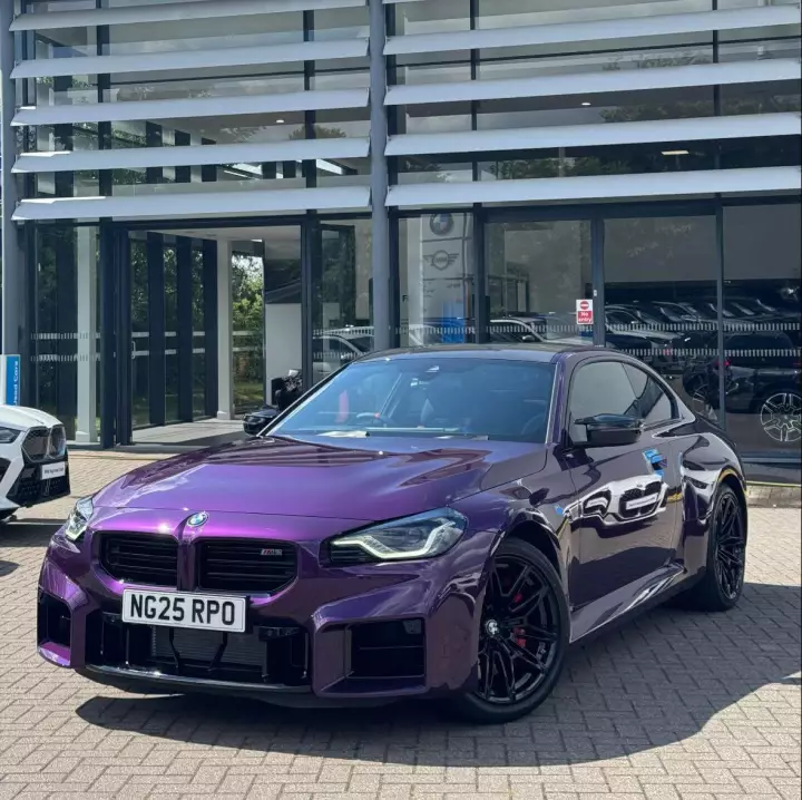 BMW M2 (G87) painted in Twilight Purple