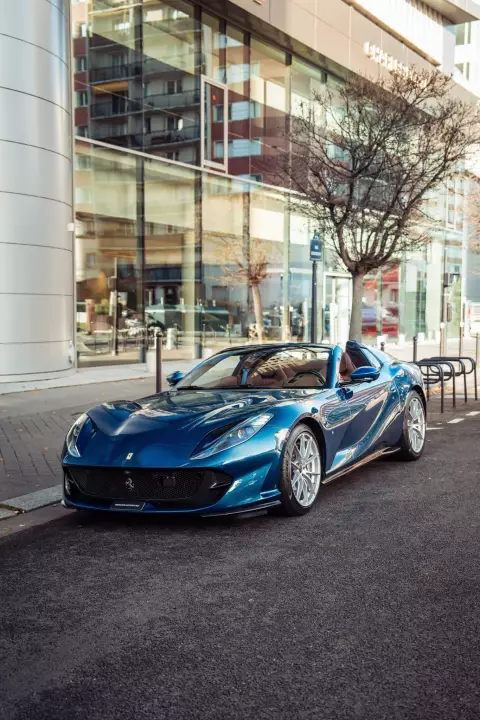 Ferrari 812 GTS painted in Blu Abu Dhabi