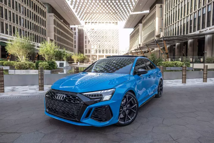 Audi RS3 Sedan (8Y) painted in Turbo Blue
