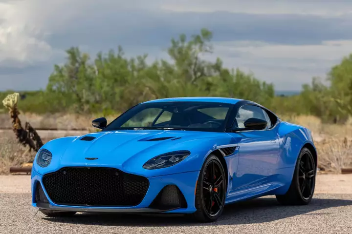 Aston Martin DBS Superleggera painted in Ceramic Blue