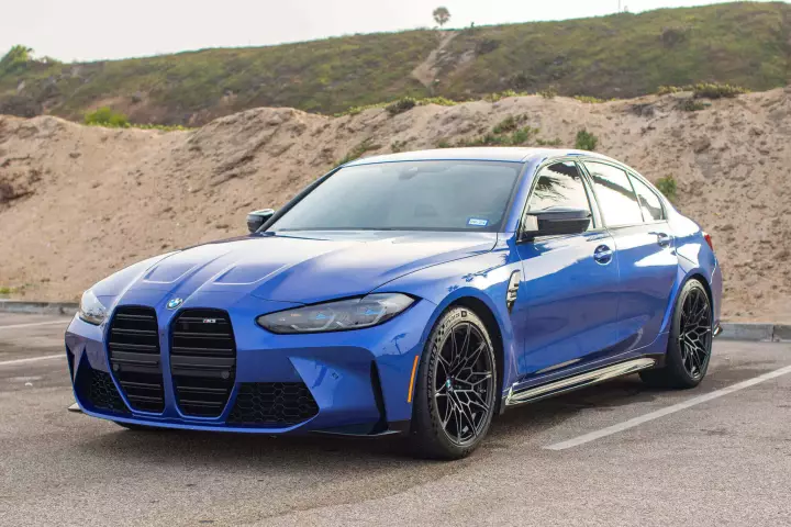 BMW M3 (G80) painted in Portimao Blue