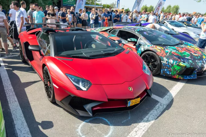 Lamborghini Aventador SuperVeloce Roadster (LP750-4) painted in Rosso Pyra