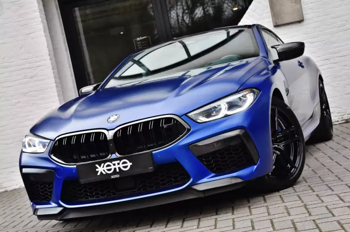 BMW M8 (F92) painted in Frozen Marina Bay Blue