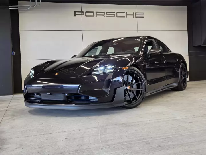 Porsche Taycan Turbo GT painted in Basalt Black