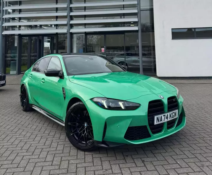BMW M3 (G80) painted in Fame Green II